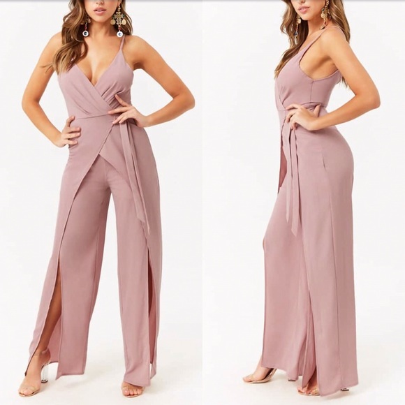 JUST IN!!! ACADIA MAUVE SURPLUS WRAP JUMPSUIT - Picture 5 of 8